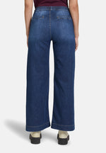 Lade das Bild in den Galerie-Viewer, Cartoon | Casual-Jeans mit weitem Bein  | 8620 Dark Blue Denim
