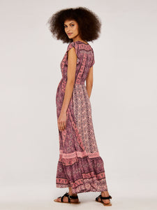Apricot |  Paisley Crochet Maxi Dress  | 0 PNK