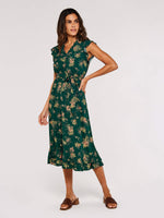 Lade das Bild in den Galerie-Viewer, Apricot | Floral Ditsy Midi Dress | 0 GRN
