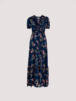 Lade das Bild in den Galerie-Viewer, Apricot | Watercolour Floral Smocked Maxi Dress  | 0 NAV
