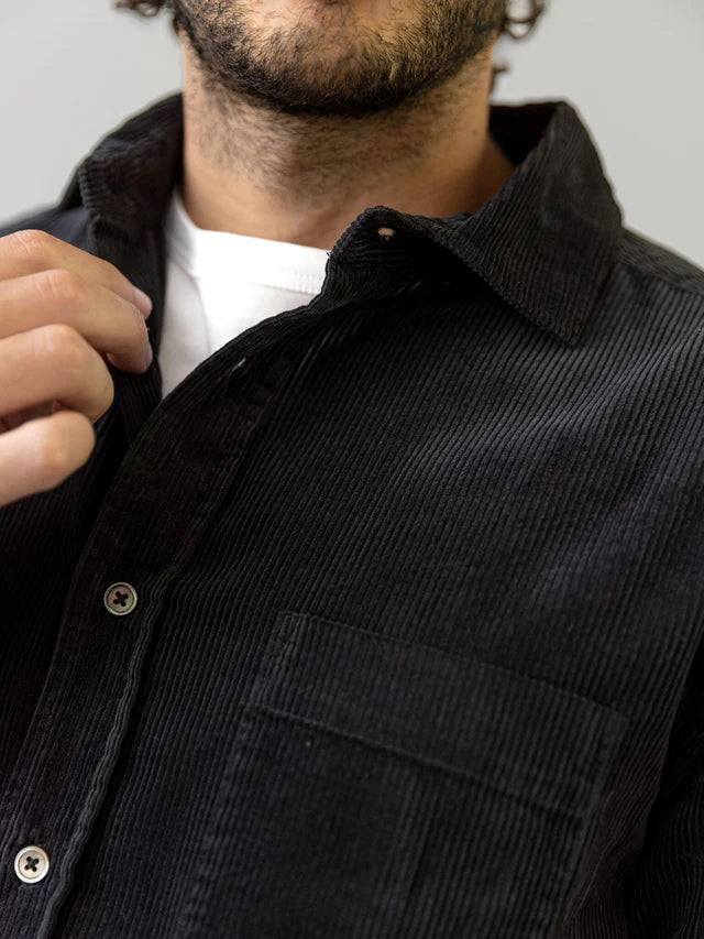 Mos Mosh | Alden Cordhemd | 801 Black