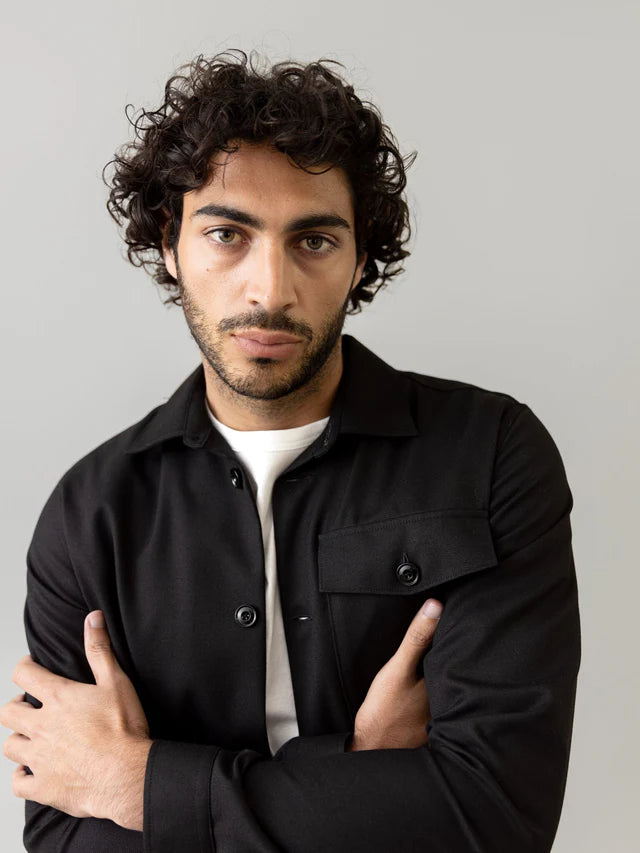 Mos Mosh | Nole Serge Overshirt | 801 black