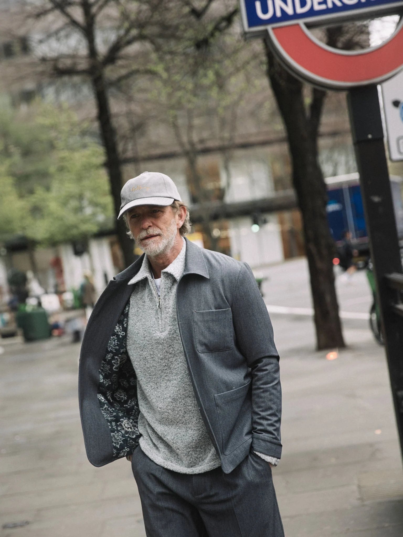 Mos Mosh | Ryan Soft Zip Polo Pullover | 855 Grey