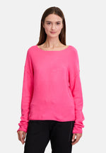 Lade das Bild in den Galerie-Viewer, Cartoon | Strickpullover mit Rundhalsausschnitt | 4179 Neon Pink
