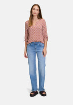 Lade das Bild in den Galerie-Viewer, Cartoon | Casual-Bluse mit Muster | 4859 Rose/Camel
