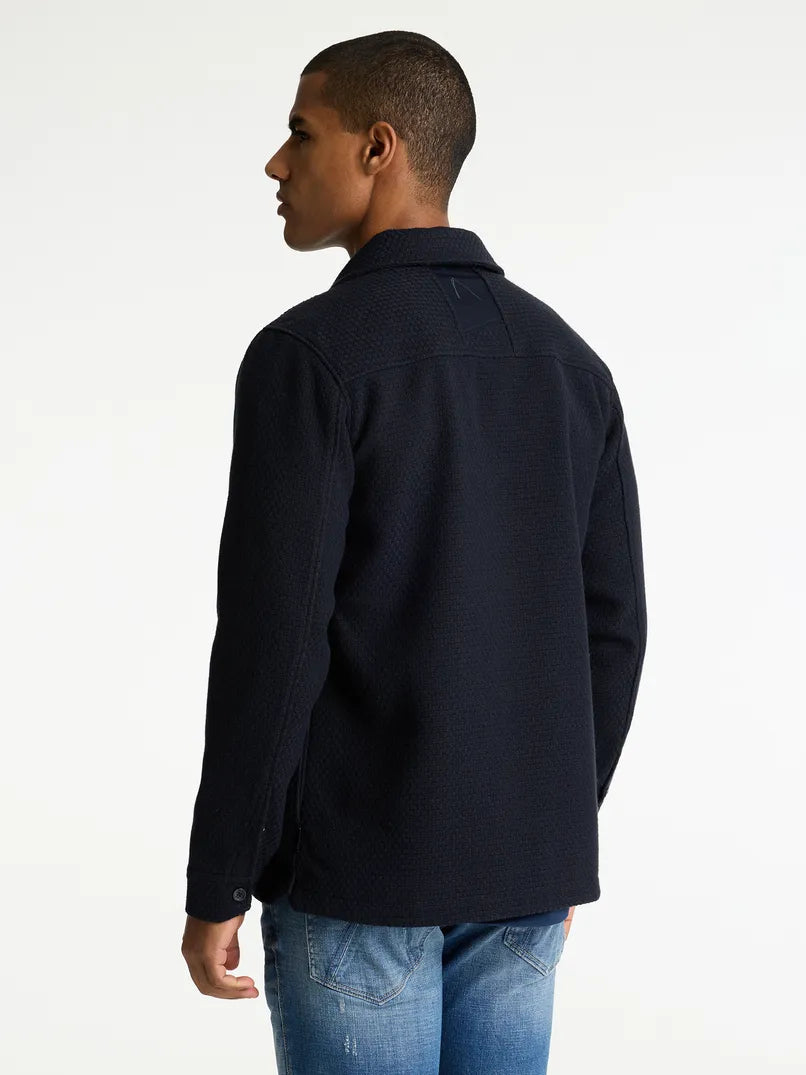 CHASIN | Foley Structure Regulat Fit Overshirt | E63 DK.BLUE