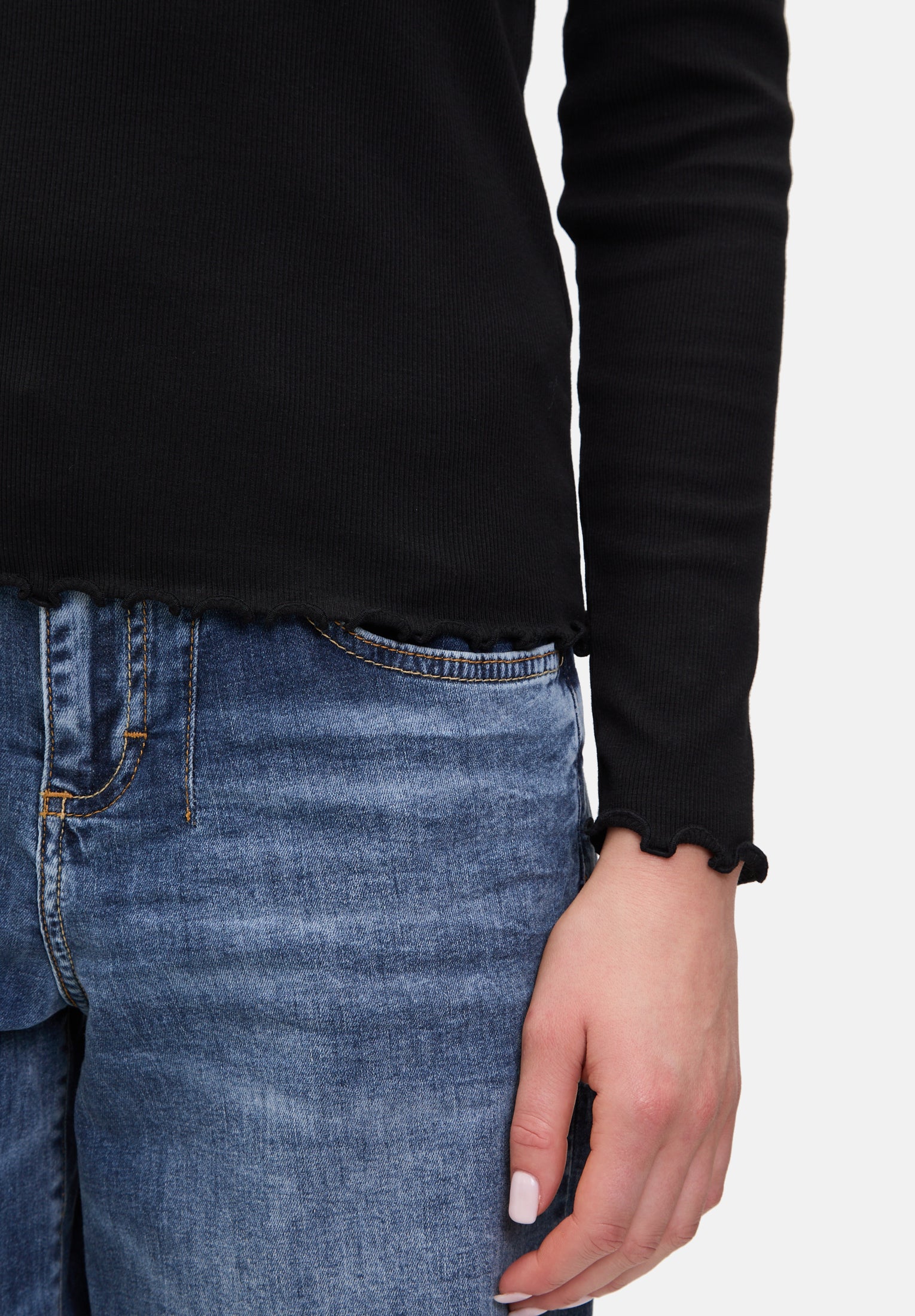 Cartoon | Langarm-Shirt mit Kragen  | 9045 Black