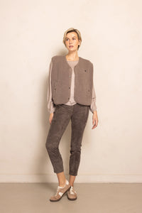 Zhrill | EREN Teddyfell Weste  | 264 Taupe