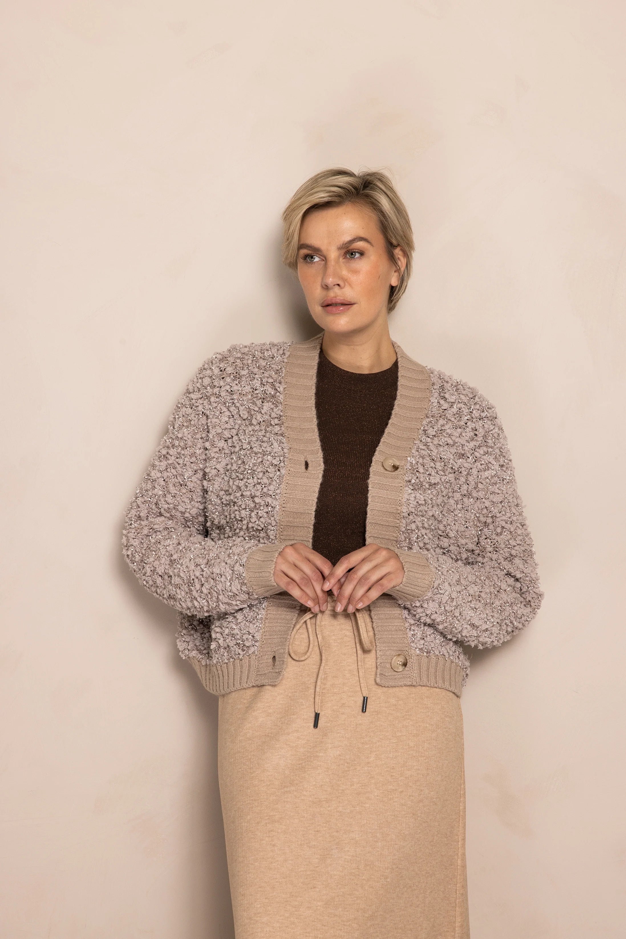 Zhrill | GLORIA FREY Strickjacke  | 264 Taupe