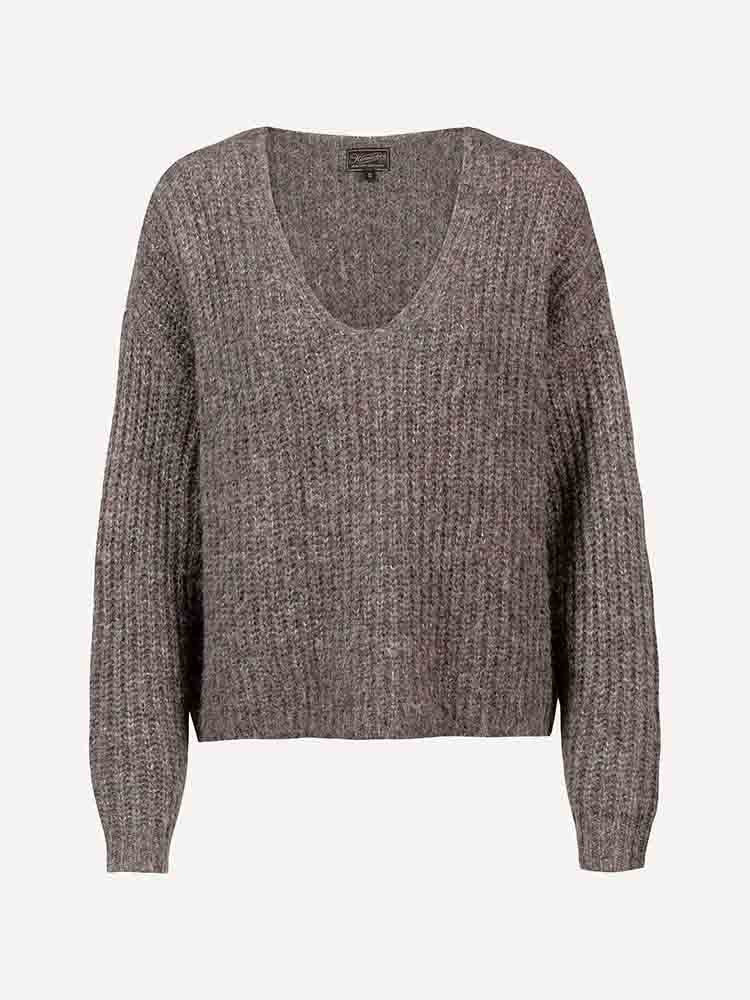 Herrlicher | Lini Strickpullover mit V-Ausschnitt | 370 saddle