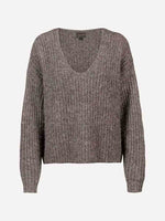 Lade das Bild in den Galerie-Viewer, Herrlicher | Lini Strickpullover mit V-Ausschnitt | 370 saddle
