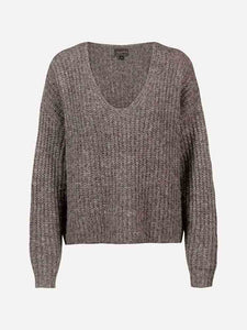 Herrlicher | Lini Strickpullover mit V-Ausschnitt | 370 saddle