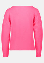 Load image into Gallery viewer, Cartoon | Crew-neck knitted sweater | 4179 Neon Pink
