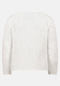 Cartoon | Strickpullover mit Rundhalsausschnitt | 1014 Offwhite