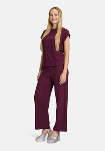 Cartoon | Strukturshirt kurzarm  | 4685 Dark Aubergine