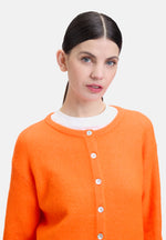 Load image into Gallery viewer, Cartoon | Knitted cardigan with round neck | 4775 Neon Orange
