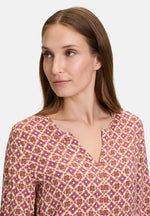 Lade das Bild in den Galerie-Viewer, Cartoon | Casual-Bluse mit Muster | 4859 Rose/Camel
