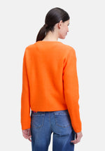 Load image into Gallery viewer, Cartoon | Knitted cardigan with round neck | 4775 Neon Orange
