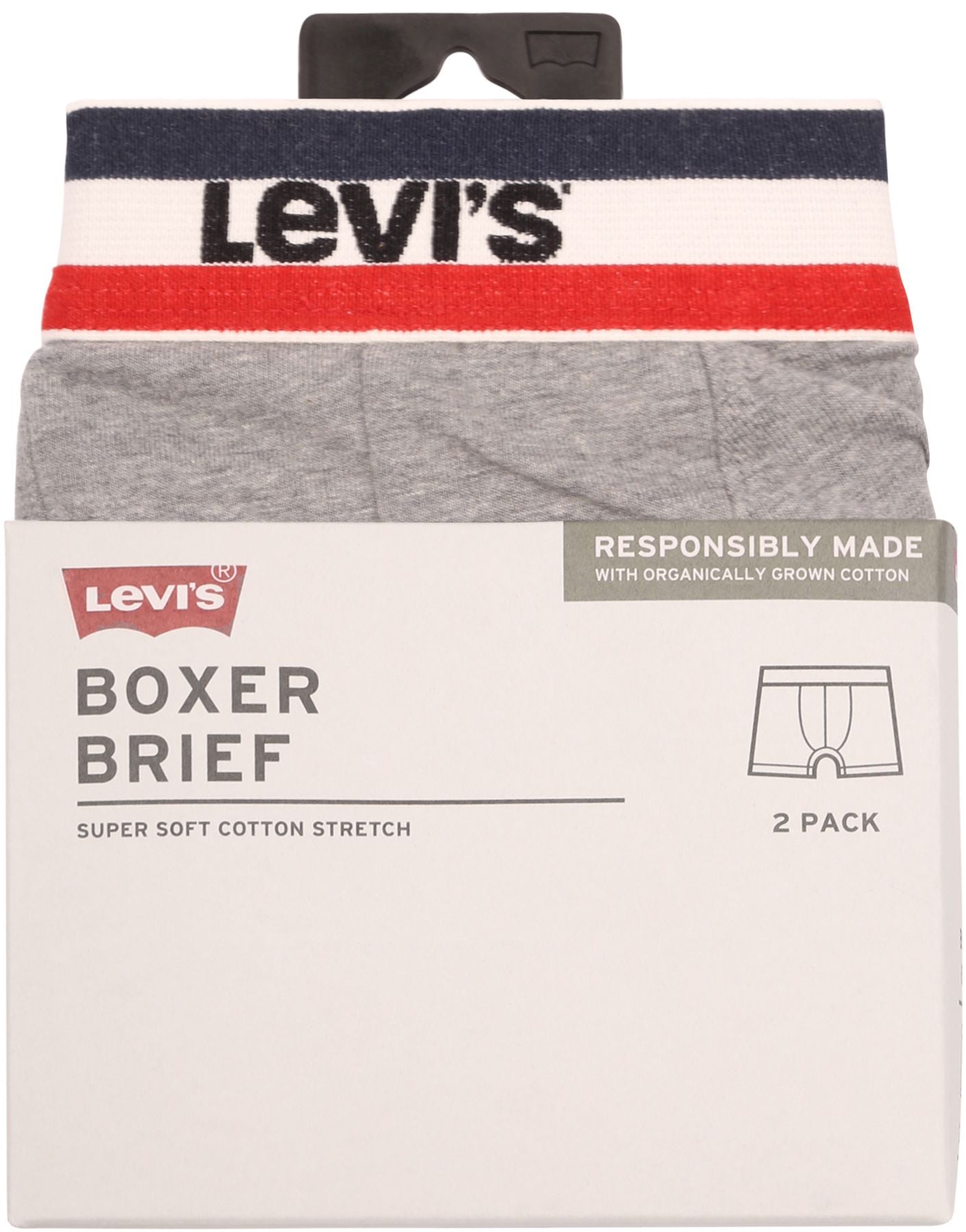 Levi's Underwear | Letter boxer shorts 2-pack | 003 middle gray melange