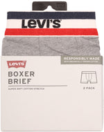 Load image into Gallery viewer, Levi&#39;s Underwear | Letter boxer shorts 2-pack | 003 middle gray melange
