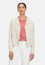 Lade das Bild in den Galerie-Viewer, Cartoon | Strick-Cardigan mit Fransen | 7706 Beige Melange
