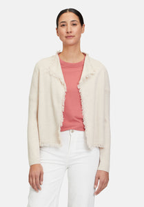 Cartoon | Strick-Cardigan mit Fransen | 7706 Beige Melange