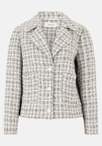 Cartoon |  Tweedblazer mit aufgesetzten Taschen | 1874 Cream/Camel