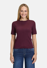 Lade das Bild in den Galerie-Viewer, Cartoon | Halbarm-Shirt mit Kragen | 4685 Dark Aubergine
