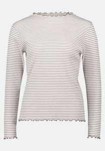 Cartoon | Langarm-Shirt mit Kragen  | 1876 Cream/Taupe