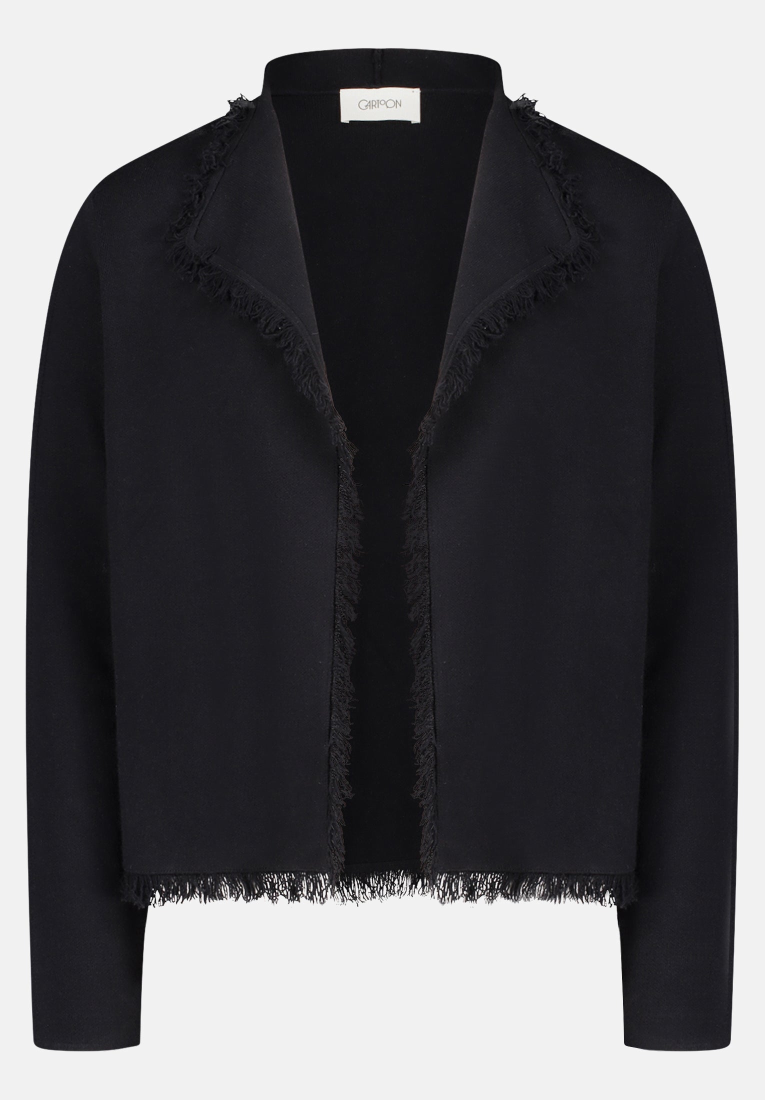 Cartoon | Casual-Strickjacke mit Fransen | 9045 Black