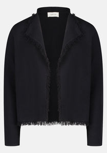 Cartoon | Casual-Strickjacke mit Fransen | 9045 Black