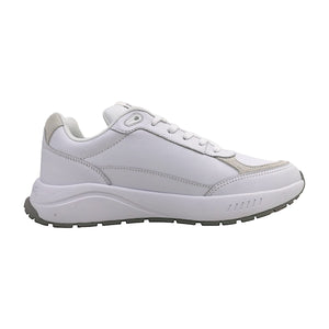 Tommy Jeans | Runner Full Leather Sneaker | YBR white