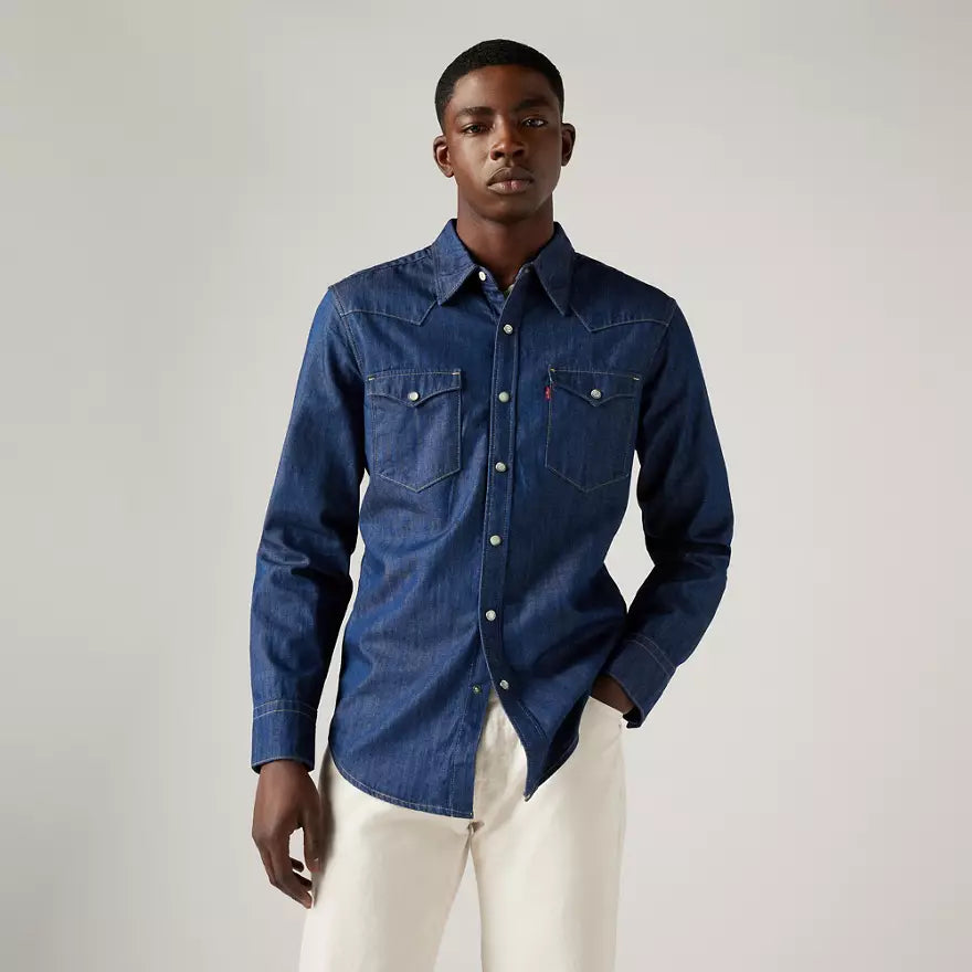 Levi's | Barstow Western Denim Shirt | Rinse marble