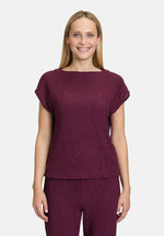 Lade das Bild in den Galerie-Viewer, Cartoon | Strukturshirt kurzarm  | 4685 Dark Aubergine
