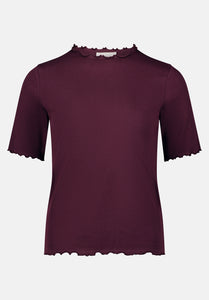 Cartoon | Halbarm-Shirt mit Kragen | 4685 Dark Aubergine
