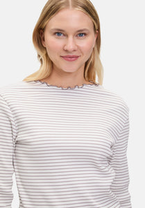 Cartoon | Langarm-Shirt mit Kragen  | 1876 Cream/Taupe
