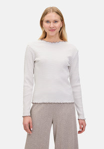 Cartoon | Langarm-Shirt mit Kragen  | 1876 Cream/Taupe