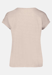 Cartoon | Casual-Shirt mit Rundhalsausschnitt | 1896 Nature/Silver