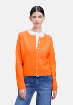 Load image into Gallery viewer, Cartoon | Knitted cardigan with round neck | 4775 Neon Orange
