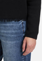 Lade das Bild in den Galerie-Viewer, Cartoon | Casual-Strickjacke mit Fransen | 9045 Black
