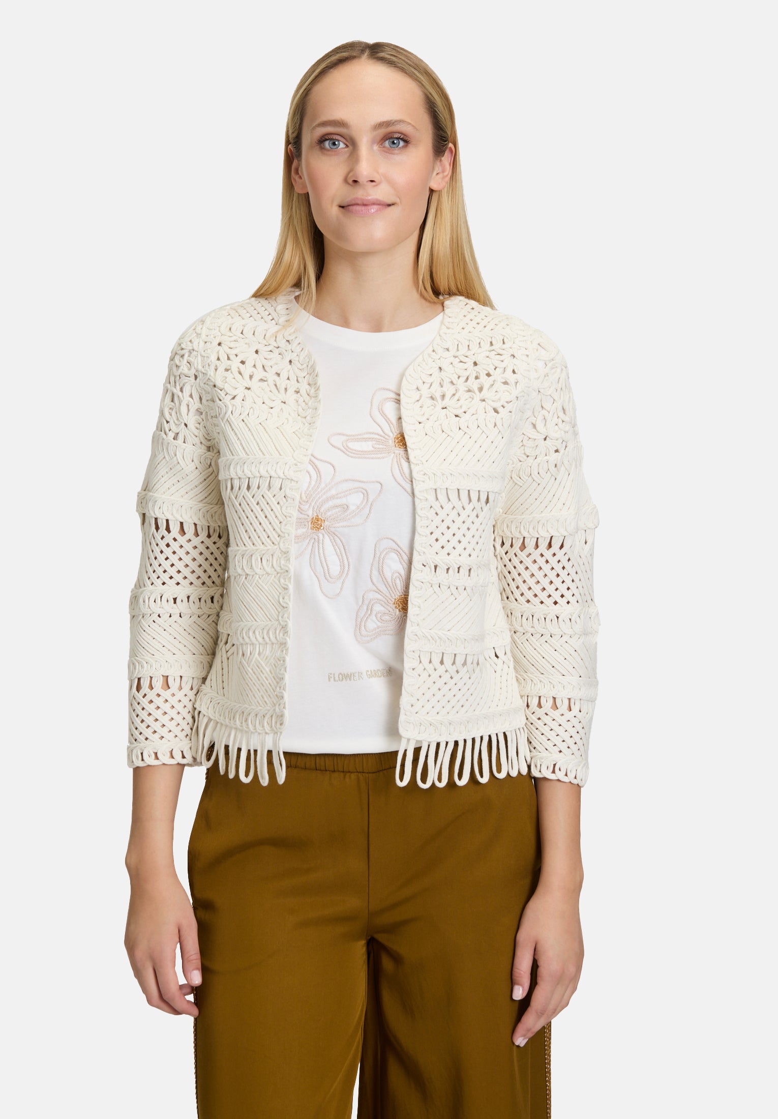 Cartoon | Casual-Strickjacke mit Rundhalsausschnitt  | 9074 Pumice Stone