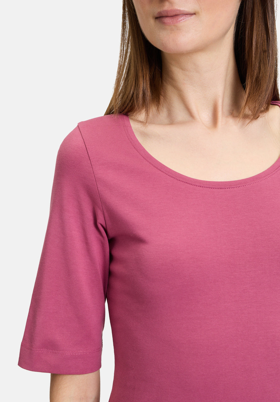 Cartoon | Basic Shirt mit Rundhalsausschnitt | 4506 Dry Rose