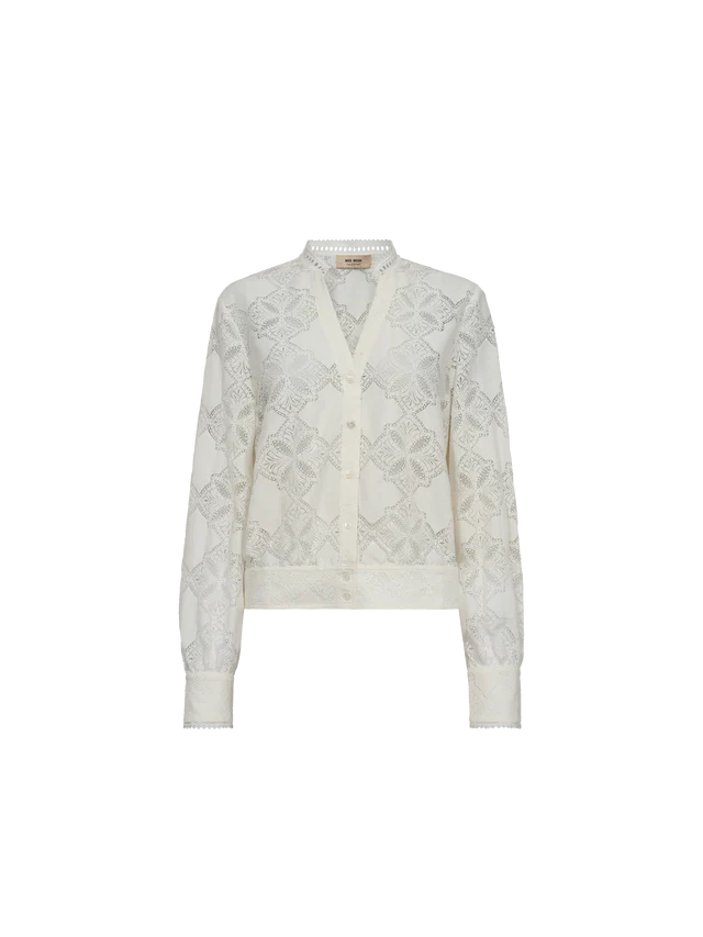 Mos Mosh | Monia Yen Lace Hemdbluse | 180 ecru