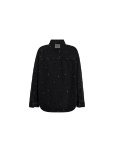 Mos Mosh | Emme Studs Jeans-Hemdbluse | 869 Dark Grey