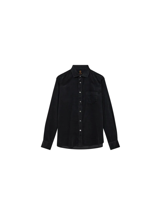 Mos Mosh | Alden Cordhemd | 801 Black