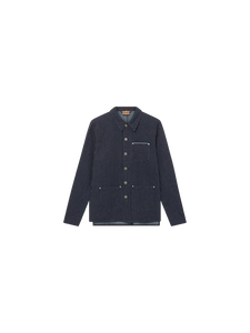 Mos Mosh | Mapham Stripe Jeansjacke | 447 Dark Blue