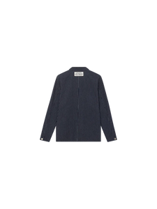 Mos Mosh | Mapham Stripe Jeansjacke | 447 Dark Blue