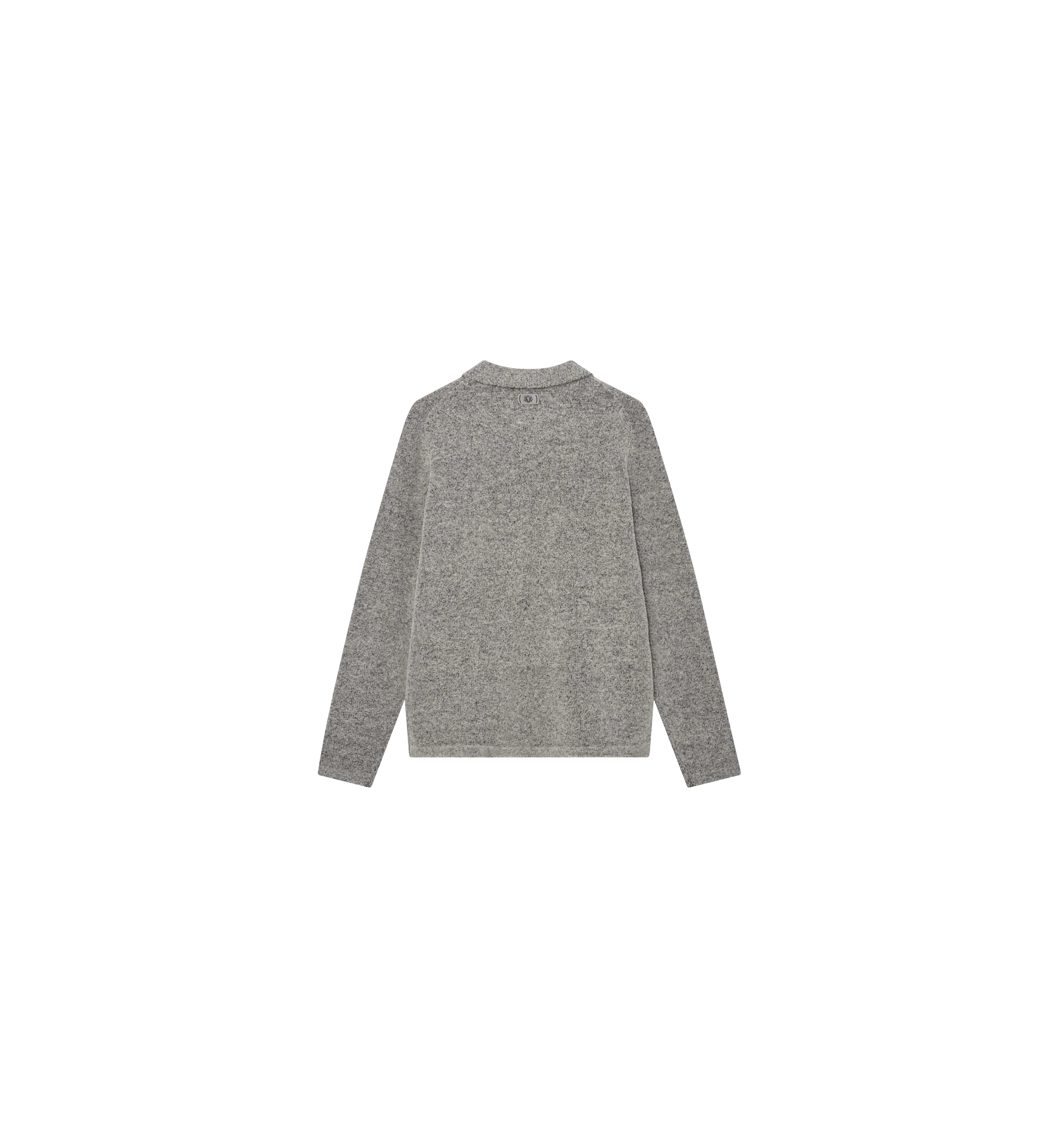 Mos Mosh | Ryan Soft Zip Polo Pullover | 855 Grey