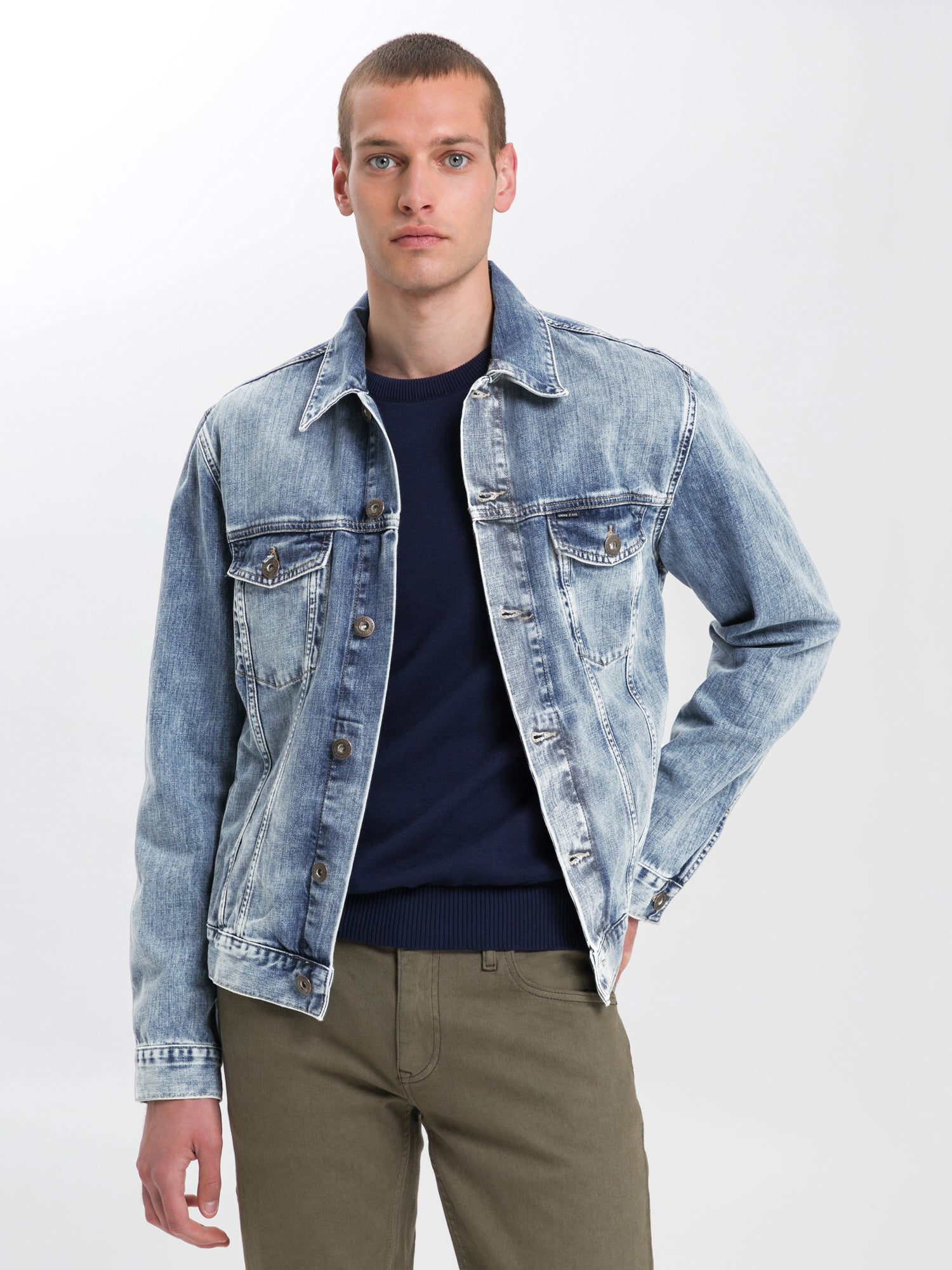 Cross | Regular Jeans Jacket | 040 DARK MID BLUE