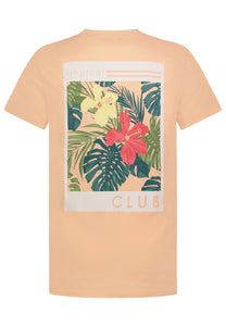 Sublevel | T-Shirt mit Backprint | Sunset Peach